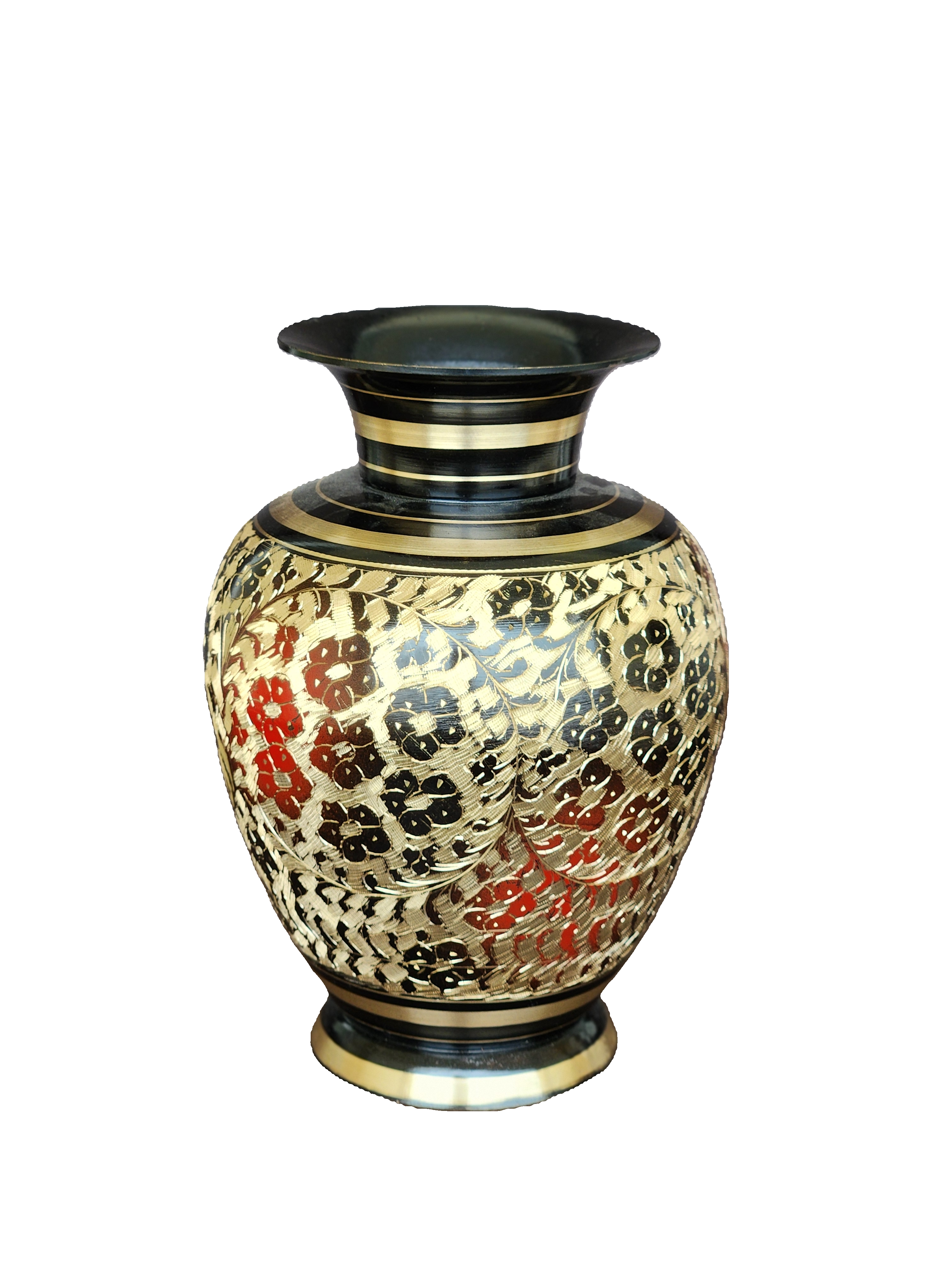 Vase with Brass work